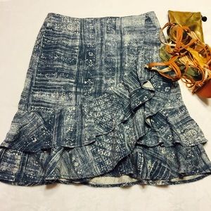 Ralph Lauren Denim Look Ruffle Skirt